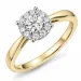 lab grown diamant ring i 14 karat guld.- og hvidguld 0,30 ct 0,22 ct