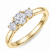 lab grown diamant ring i 14 karat guld 0,30 ct 0,20 ct