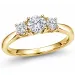 lab grown diamant ring i 14 karat guld 0,30 ct 0,20 ct