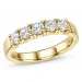 lab grown diamant alliancering i 14 karat guld 5 x 0,15 ct
