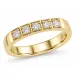 5 x 0,05 ct lab grown diamant alliancering i 14 karat guld 0,25 ct