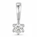0,10 ct lab grown diamant vedhæng i 14 karat hvidguld 0,10 ct