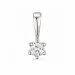 0,10 ct lab grown diamant vedhæng i 14 karat hvidguld 0,10 ct