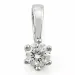 0,20 ct lab grown diamant vedhæng i 14 karat hvidguld 0,20 ct