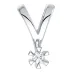 0,05 ct lab grown diamant vedhæng i 14 karat hvidguld 0,05 ct