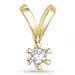 0,20 ct lab grown diamant vedhæng i 14 karat guld 0,20 ct