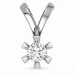 0,50 ct lab grown diamant vedhæng i 14 karat hvidguld 0,50 ct