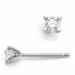 2 x 0,10 ct lab grown diamant solitaireørestikker i 14 karat hvidguld med lab grown diamant 