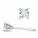 2 x 0,20 ct lab grown diamant solitaireørestikker i 14 karat hvidguld med lab grown diamant 