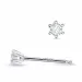 2 x 0,05 ct lab grown diamant solitaireørestikker i 14 karat hvidguld med lab grown diamant 
