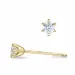 2 x 0,10 ct lab grown diamant solitaireørestikker i 14 karat guld med lab grown diamant 