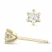 2 x 0,20 ct lab grown diamant solitaireørestikker i 14 karat guld med lab grown diamant 