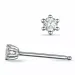 2 x 0,10 ct lab grown diamant solitaireørestikker i 14 karat hvidguld med lab grown diamant 