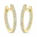 15 mm creoler i 14 karat guld med lab grown diamant 