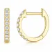 13 mm creoler i 14 karat guld med lab grown diamant 