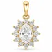 lab grown diamant vedhæng i 14 karat guld 0,46 ct 0,26 ct