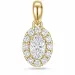 lab grown diamant vedhæng i 14 karat guld 0,46 ct 0,22 ct