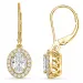 øreringe i 14 karat guld med lab grown diamant (CVD) og lab grown diamant (CVD) 