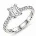 lab grown diamant ring i 14 karat hvidguld 1,0 ct 0,25 ct