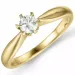 0,50 ct lab grown diamant ring i 14 karat guld 0,50 ct