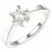 1,00 ct lab grown diamant solitairering i 14 karat hvidguld 1,0 ct