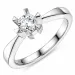 1,00 ct lab grown diamant solitairering i 14 karat hvidguld 1,0 ct