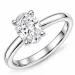 oval lab grown diamant solitairering i 14 karat hvidguld 1,0 ct