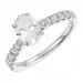 lab grown diamant ring i 14 karat hvidguld 1,0 ct 0,34 ct