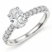lab grown diamant ring i 14 karat hvidguld 1,0 ct 0,34 ct