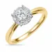 lab grown diamant ring i 14 karat guld.- og hvidguld 0,30 ct 0,22 ct