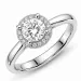 lab grown diamant ring i 14 karat hvidguld 0,85 ct 0,08 ct