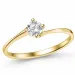 lab grown diamant solitairering i 14 karat guld 0,25 ct