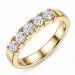 lab grown diamant alliancering i 14 karat guld 5 x 0,20 ct
