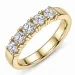 lab grown diamant alliancering i 14 karat guld 5 x 0,15 ct