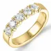 lab grown diamant ring i 14 karat guld 5 x 0,10 ct