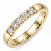 5 x 0,05 ct lab grown diamant alliancering i 14 karat guld 0,25 ct