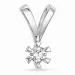 0,20 ct lab grown diamant vedhæng i 14 karat hvidguld