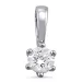 0,30 ct lab grown diamant solitairevedhæng i 14 karat hvidguld 0,30 ct