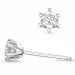 2 x 0,30 ct lab grown diamant solitaireørestikker i 14 karat hvidguld med lab grown diamant 