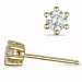 2 x 0,40 ct lab grown diamant solitaireørestikker i 14 karat guld med lab grown diamant 