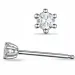 2 x 0,40 ct lab grown diamant solitaireørestikker i 14 karat hvidguld med lab grown diamant 