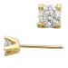 2 x 0,50 ct lab grown diamant solitaireørestikker i 14 karat guld med lab grown diamant 