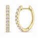15 mm creoler i 14 karat guld med lab grown diamant 