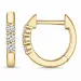12 mm creoler i 14 karat guld med lab grown diamant 