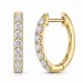14 mm creoler i 14 karat guld med lab grown diamant 