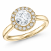 lab grown diamant ring i 14 karat guld 1,0 ct 0,21 ct