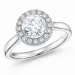 lab grown diamant ring i 14 karat hvidguld 1,0 ct 0,21 ct