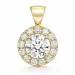 lab grown diamant vedhæng i 14 karat guld 0,50 ct 0,23 ct