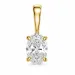 0,30 ct lab grown diamant solitairevedhæng i 14 karat guld 0,30 ct