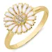 marguerit zirkon ring i forgyldt sølv - Marie